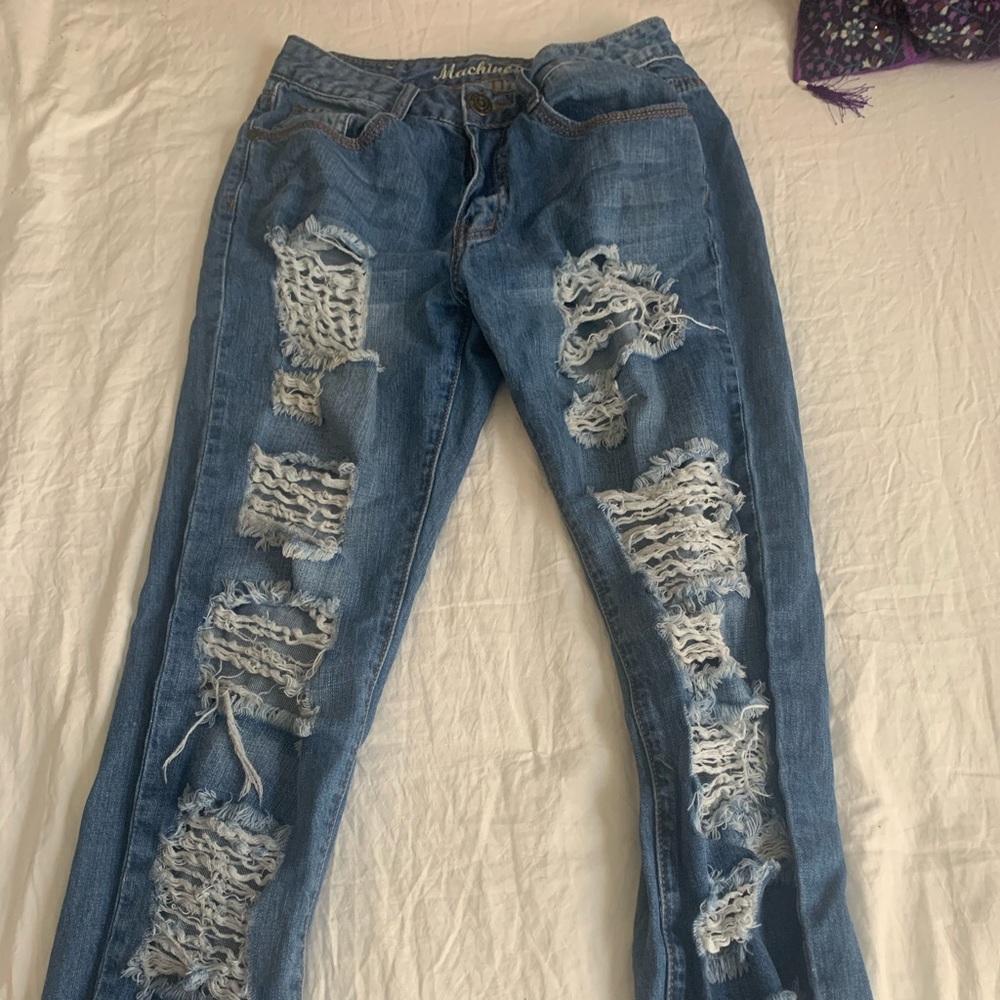 Distressed Boyfriend Jeans